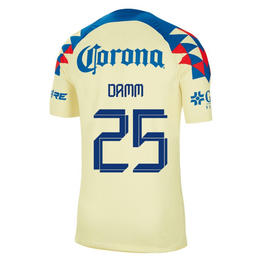 Hombre Fútbol Camiseta Jurgen Damm #25 Amarillo 1ª Equipación 2023/24 México