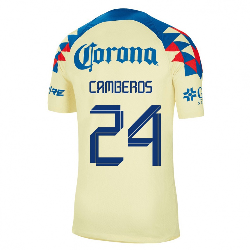Hombre Fútbol Camiseta Scarlett Camberos #24 Amarillo 1ª Equipación 2023/24 México