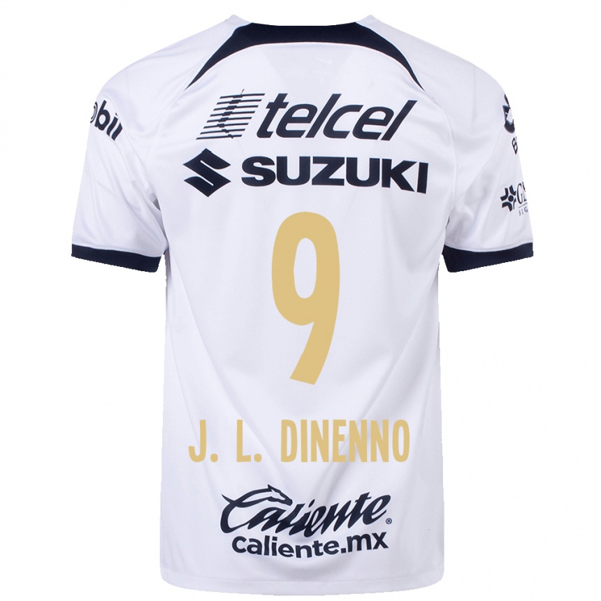 Hombre Fútbol Camiseta Juan Dinenno #9 Blanco 1ª Equipación 2023/24 México
