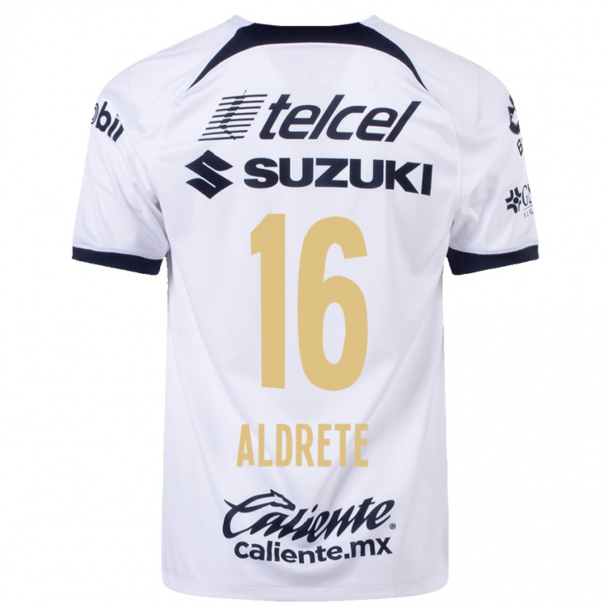 Hombre Fútbol Camiseta Adrian Aldrete #16 Blanco 1ª Equipación 2023/24 México