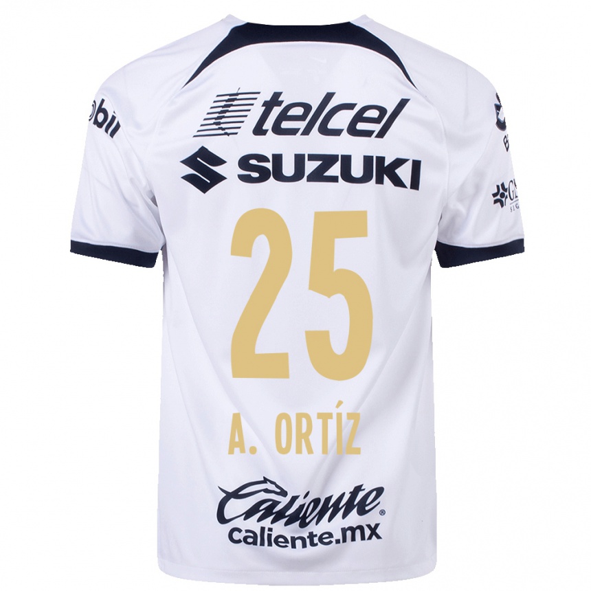 Hombre Fútbol Camiseta Arturo Ortiz #25 Blanco 1ª Equipación 2023/24 México