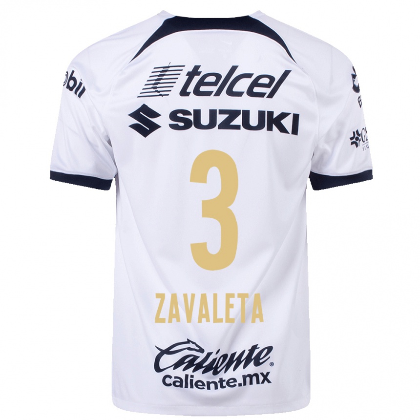 Hombre Fútbol Camiseta Rebeca Zavaleta #3 Blanco 1ª Equipación 2023/24 México