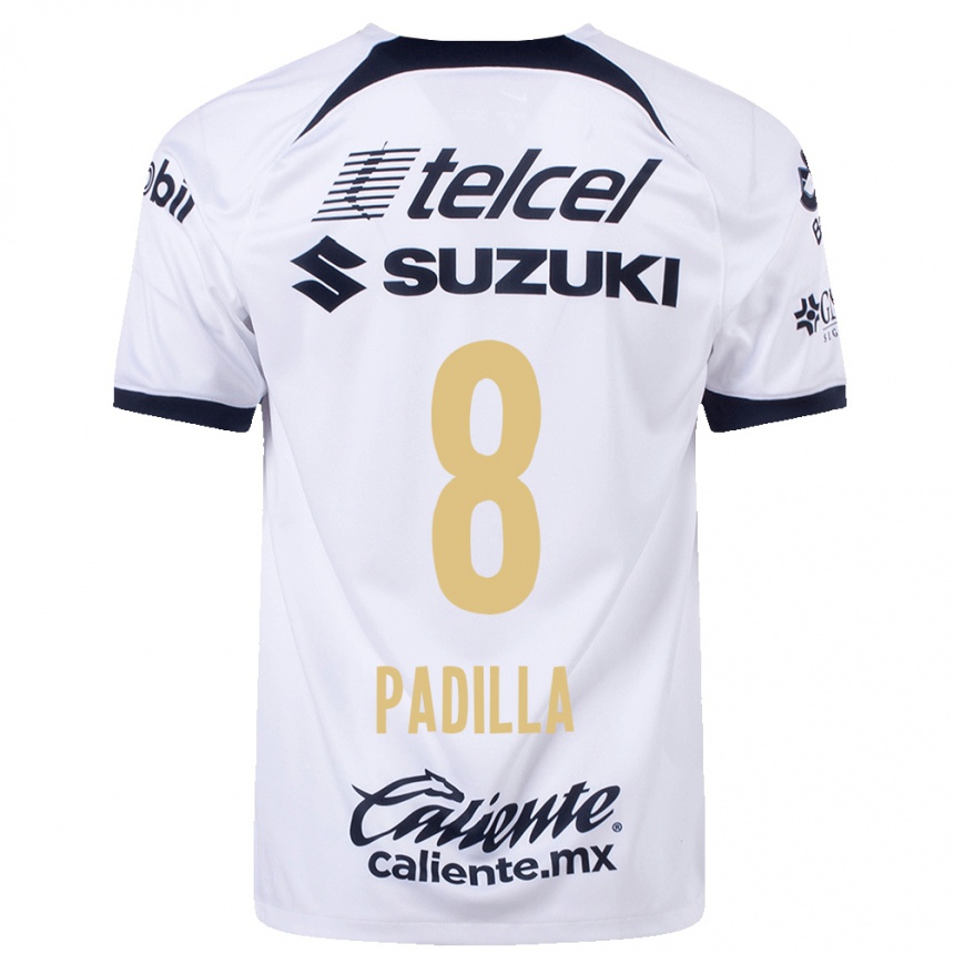 Hombre Fútbol Camiseta Dania Padilla #8 Blanco 1ª Equipación 2023/24 México