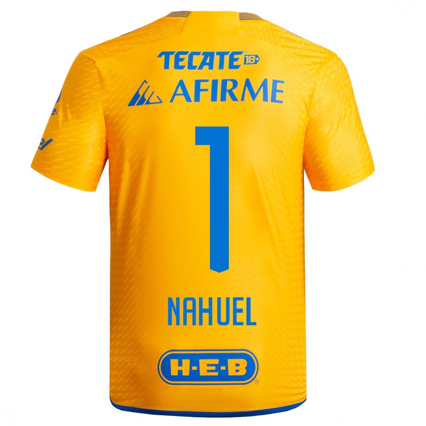 Hombre Fútbol Camiseta Nahuel Guzman #1 Amarillo 1ª Equipación 2023/24 México