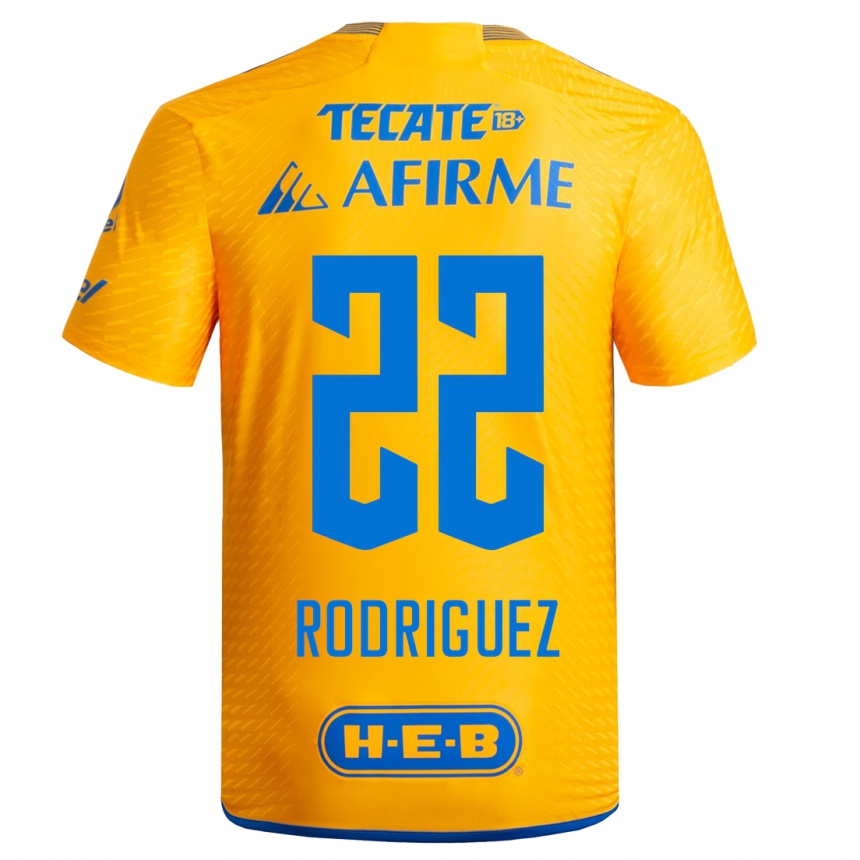 Hombre Fútbol Camiseta Anika Rodriguez #22 Amarillo 1ª Equipación 2023/24 México