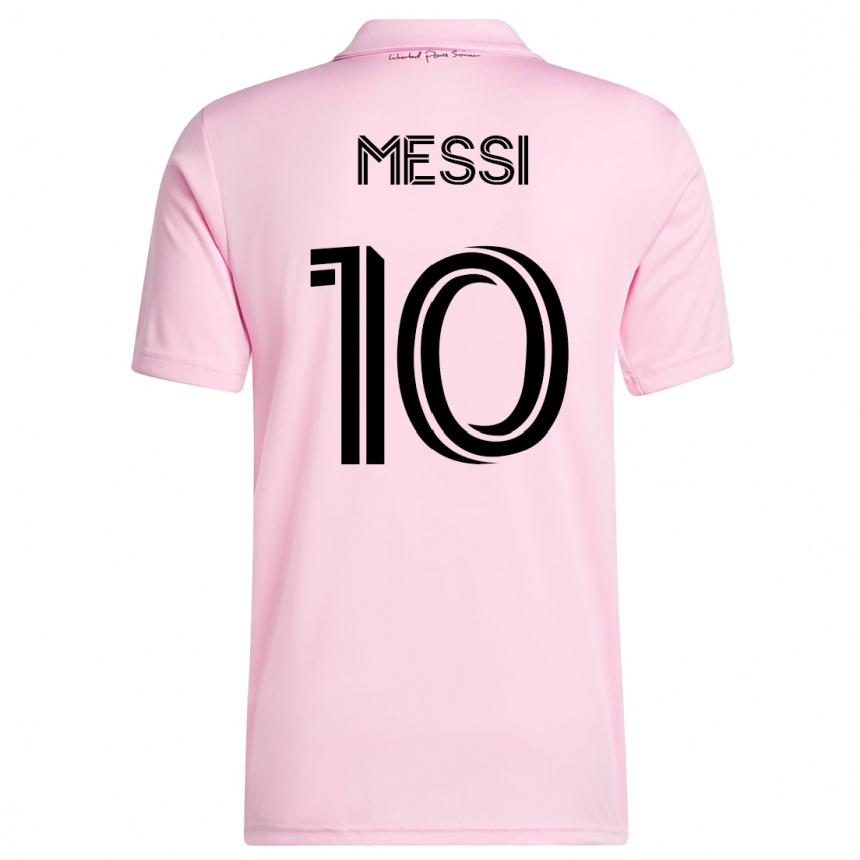 Hombre Fútbol Camiseta Lionel Messi #10 Rosa 1ª Equipación 2023/24 México