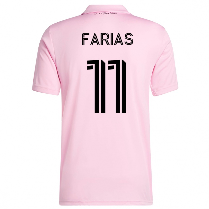 Hombre Fútbol Camiseta Facundo Farías #11 Rosa 1ª Equipación 2023/24 México