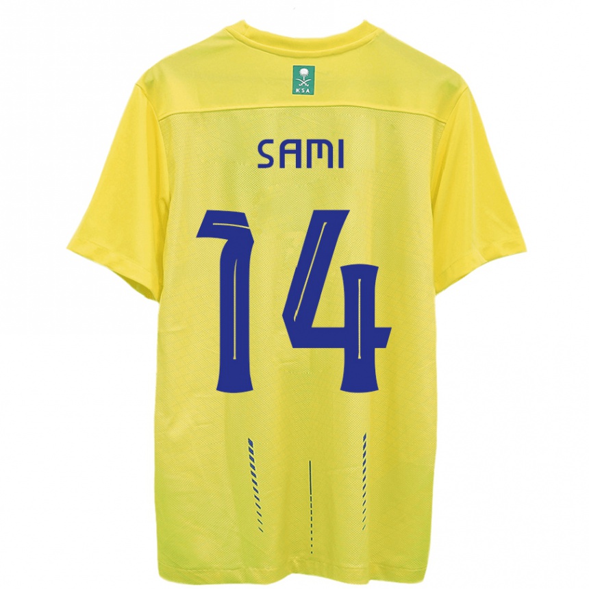 Hombre Fútbol Camiseta Sami Al-Najei #14 Amarillo 1ª Equipación 2023/24 México