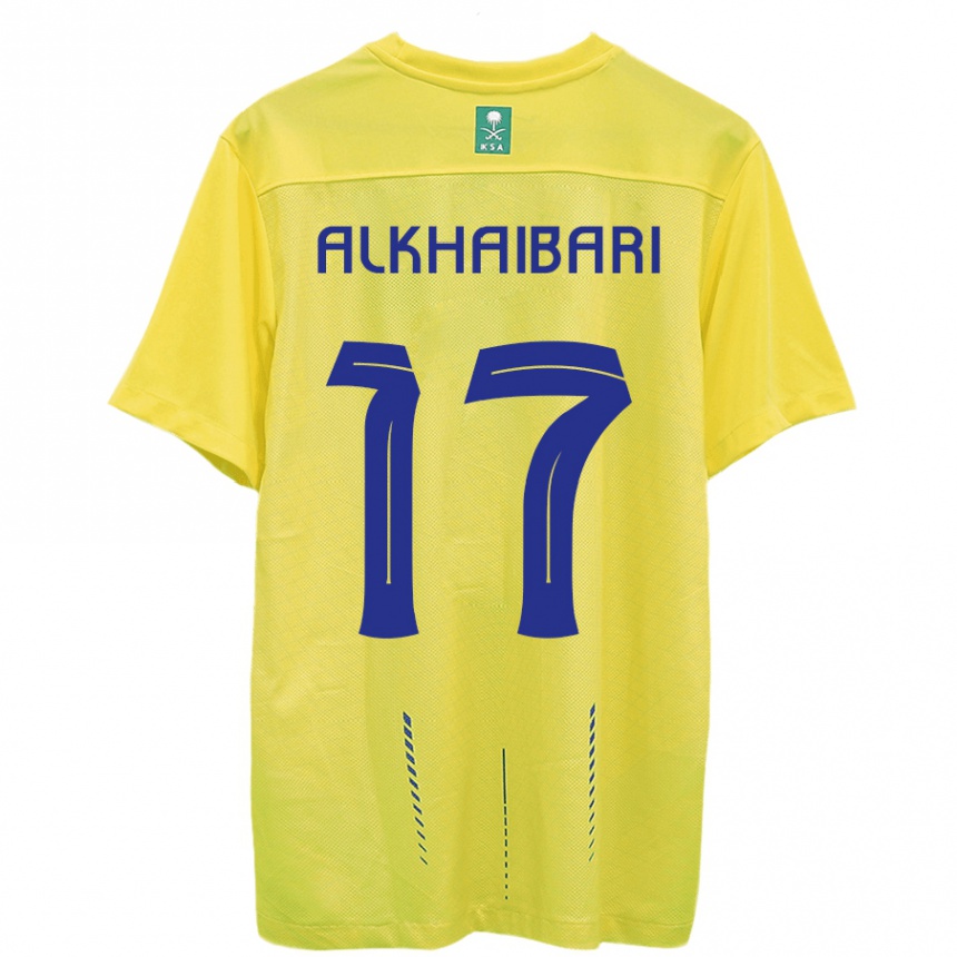Hombre Fútbol Camiseta Abdullah Al-Khaibari #17 Amarillo 1ª Equipación 2023/24 México