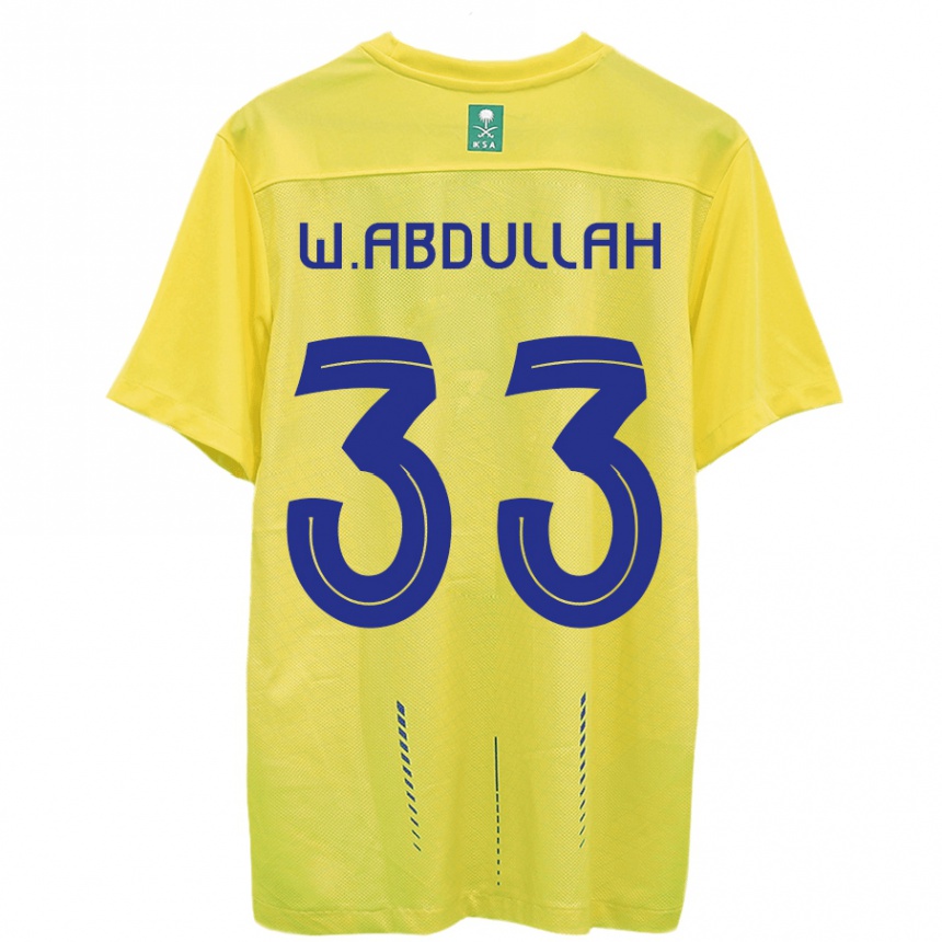 Hombre Fútbol Camiseta Waleed Abdullah #33 Amarillo 1ª Equipación 2023/24 México