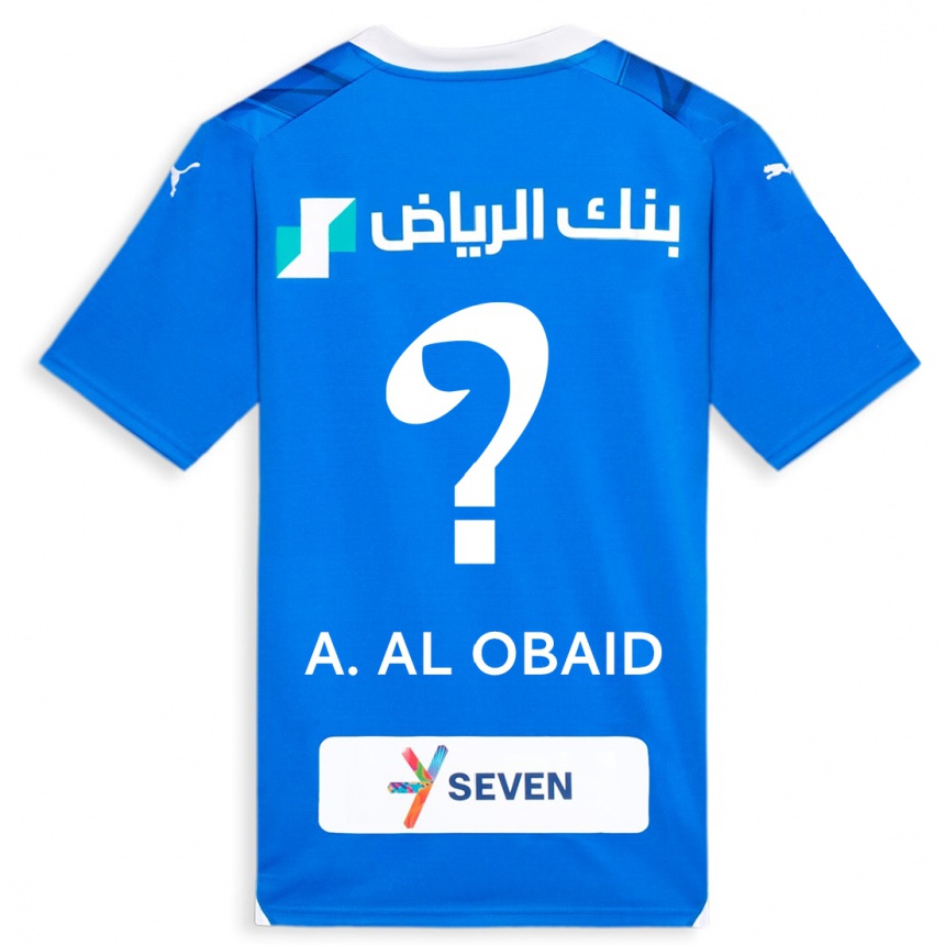 Hombre Fútbol Camiseta Abdulrahman Al-Obaid #0 Azul 1ª Equipación 2023/24 México