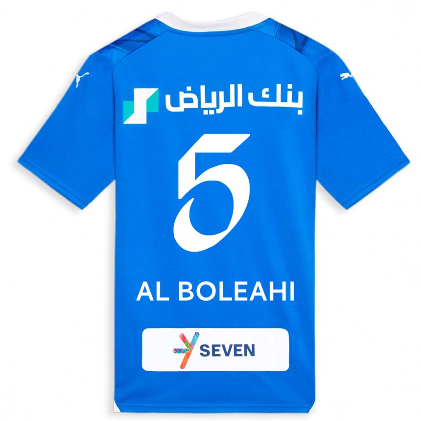 Hombre Fútbol Camiseta Ali Al-Boleahi #5 Azul 1ª Equipación 2023/24 México