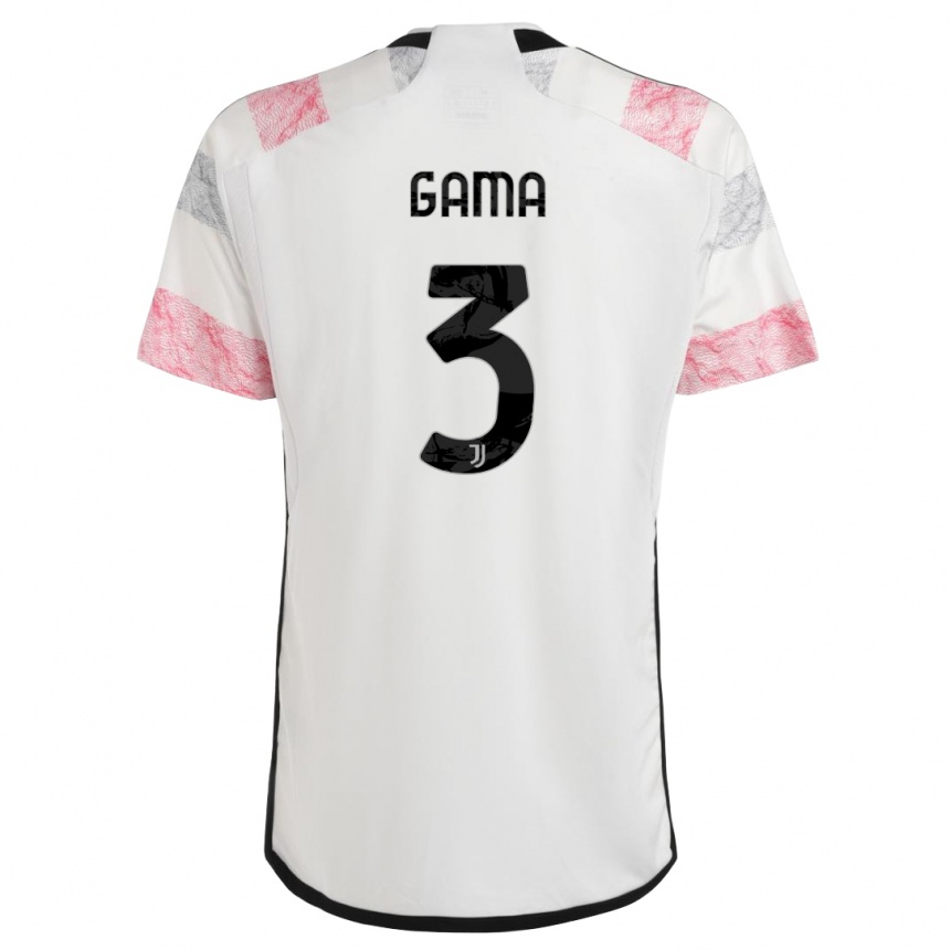 Hombre Fútbol Camiseta Sara Gama #3 Blanco Rosa 2ª Equipación 2023/24 México