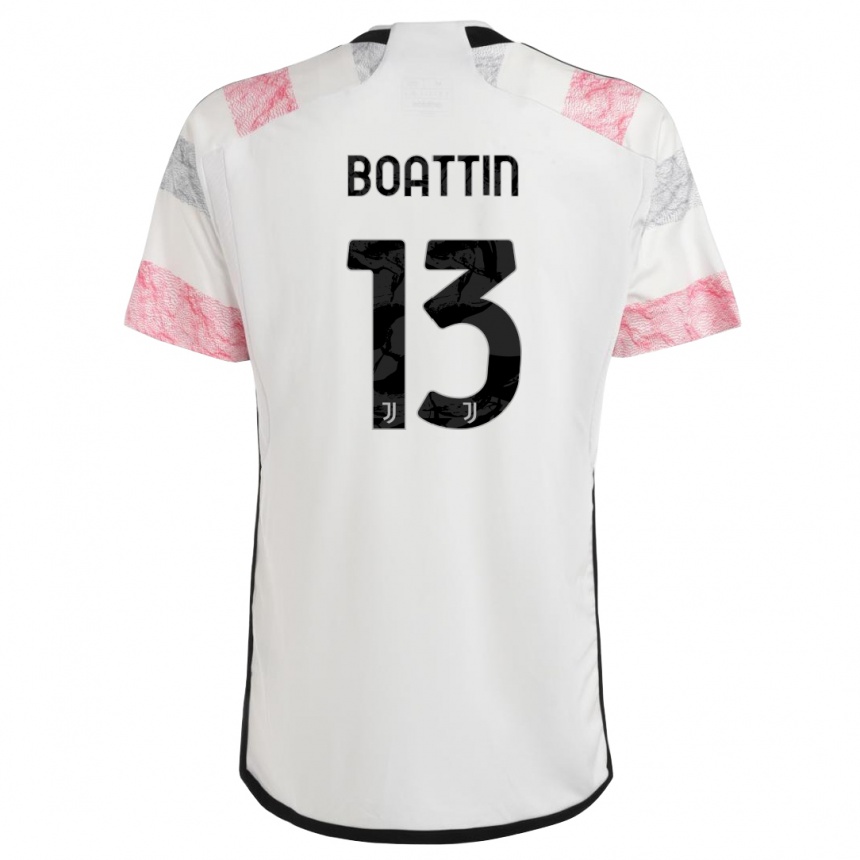 Hombre Fútbol Camiseta Lisa Boattin #13 Blanco Rosa 2ª Equipación 2023/24 México