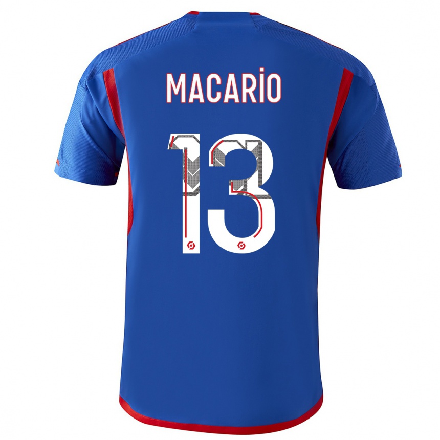 Hombre Fútbol Camiseta Catarina Macario #13 Azul Rojo 2ª Equipación 2023/24 México