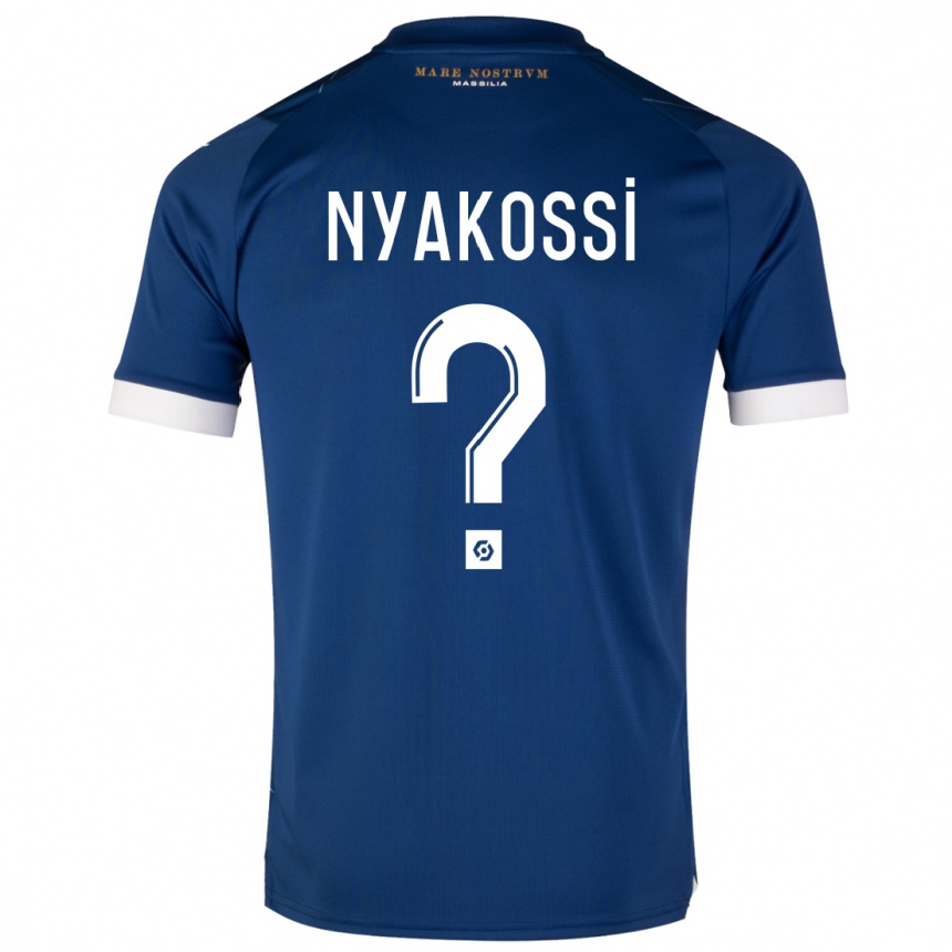 Hombre Fútbol Camiseta Roggerio Nyakossi #0 Azul Oscuro 2ª Equipación 2023/24 México
