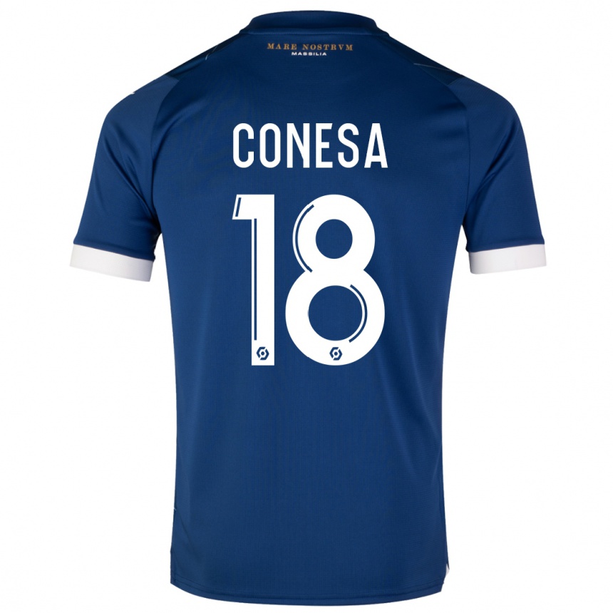 Hombre Fútbol Camiseta Anna Conesa #18 Azul Oscuro 2ª Equipación 2023/24 México