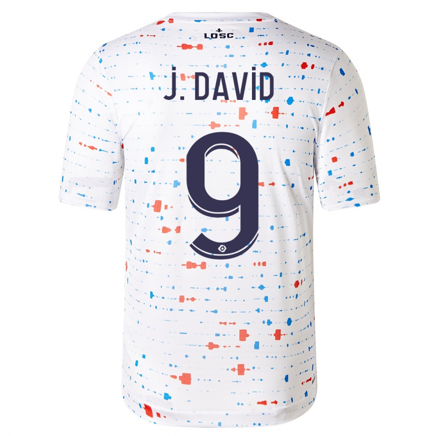 Hombre Fútbol Camiseta Jonathan David #9 Blanco 2ª Equipación 2023/24 México