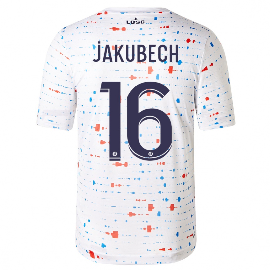 Hombre Fútbol Camiseta Adam Jakubech #16 Blanco 2ª Equipación 2023/24 México