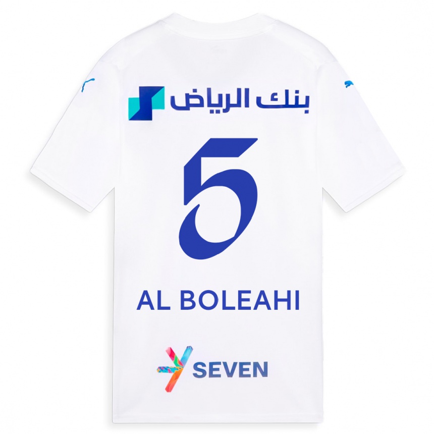 Hombre Fútbol Camiseta Ali Al-Boleahi #5 Blanco 2ª Equipación 2023/24 México