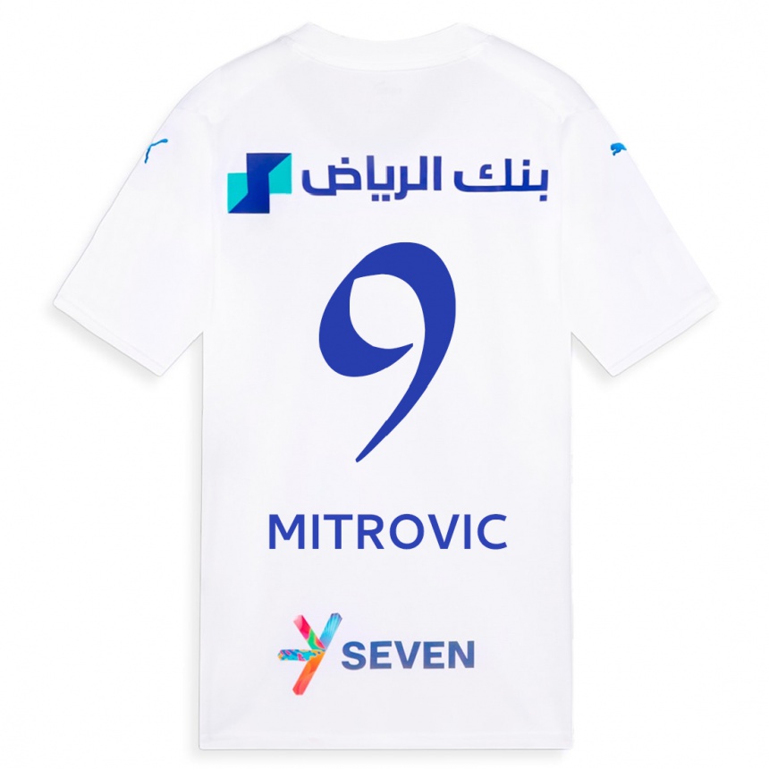 Hombre Fútbol Camiseta Aleksandar Mitrovic #9 Blanco 2ª Equipación 2023/24 México