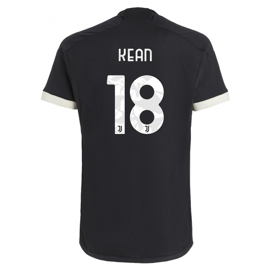 Hombre Fútbol Camiseta Moise Kean #18 Negro Equipación Tercera 2023/24 México