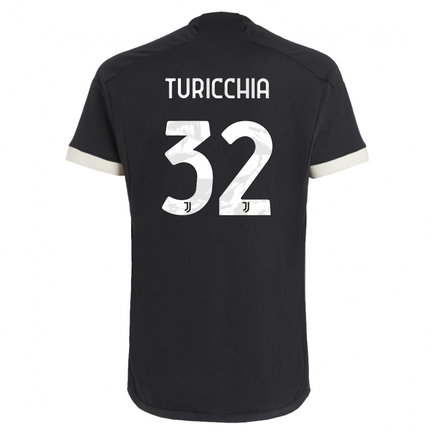 Hombre Fútbol Camiseta Riccardo Turicchia #32 Negro Equipación Tercera 2023/24 México