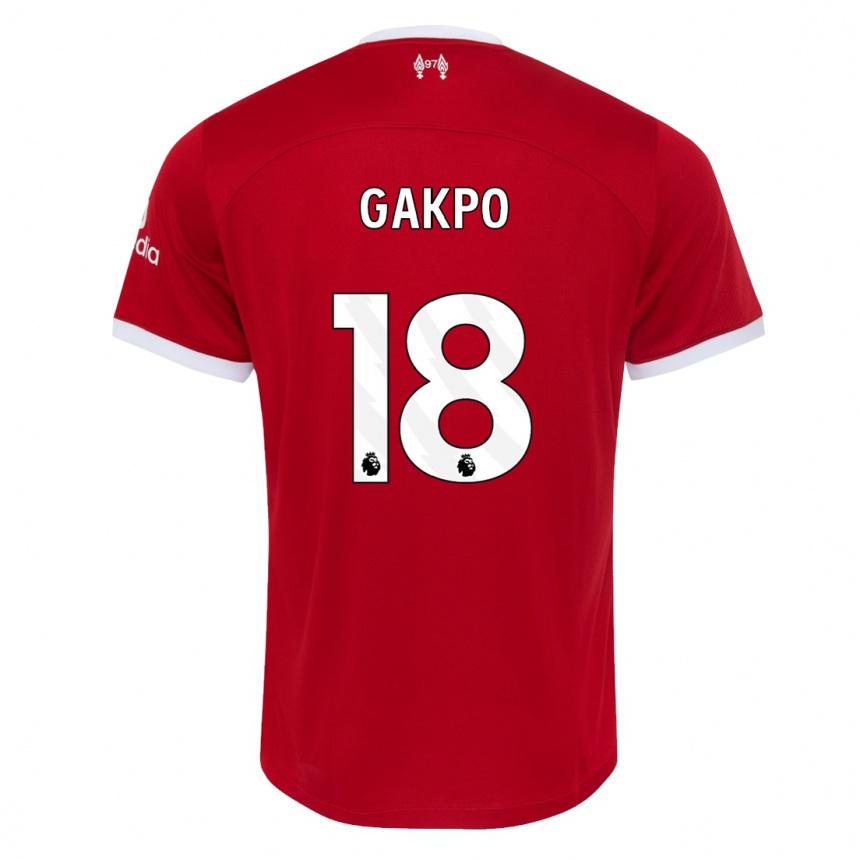 Mujer Fútbol Camiseta Cody Gakpo #18 Rojo 1ª Equipación 2023/24 México