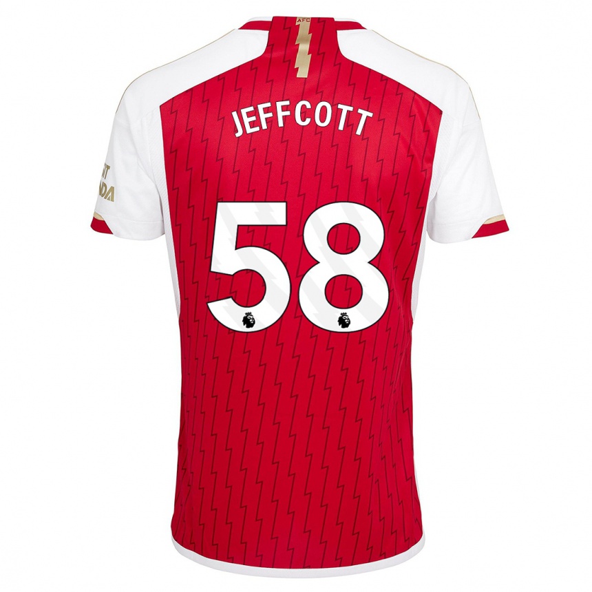 Mujer Fútbol Camiseta Henry Jeffcott #58 Rojo 1ª Equipación 2023/24 México