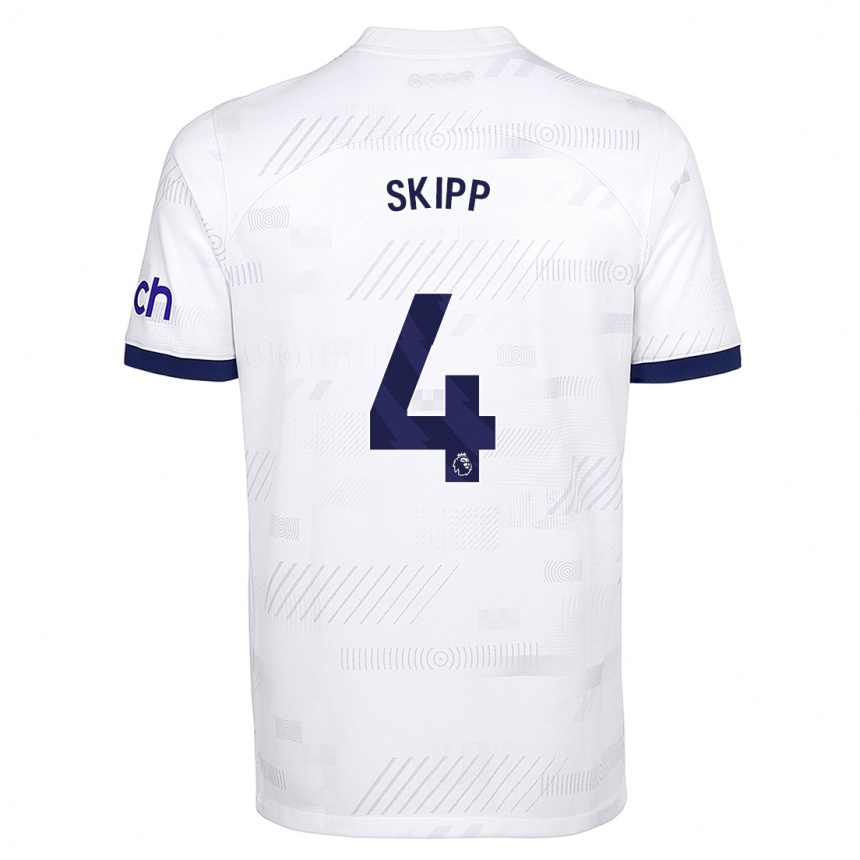 Mujer Fútbol Camiseta Oliver Skipp #4 Blanco 1ª Equipación 2023/24 México