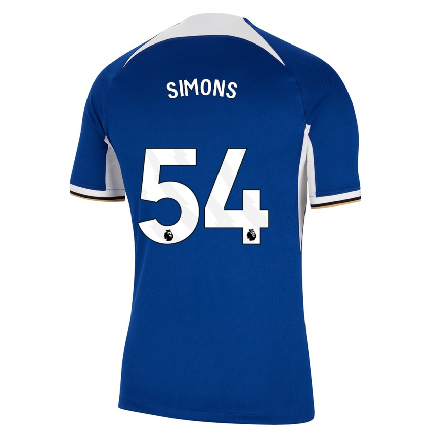 Mujer Fútbol Camiseta Xavier Simons #54 Azul 1ª Equipación 2023/24 México