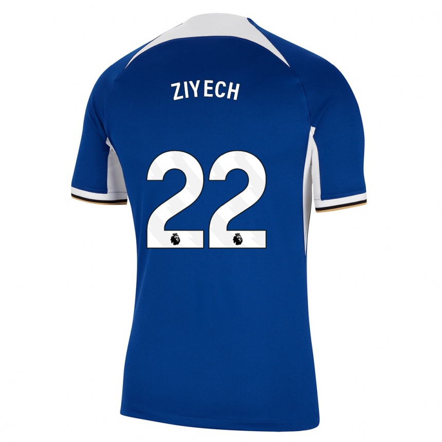 Mujer Fútbol Camiseta Hakim Ziyech #22 Azul 1ª Equipación 2023/24 México