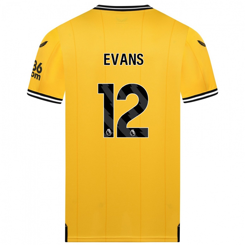 Mujer Fútbol Camiseta Kate Evans #12 Amarillo 1ª Equipación 2023/24 México
