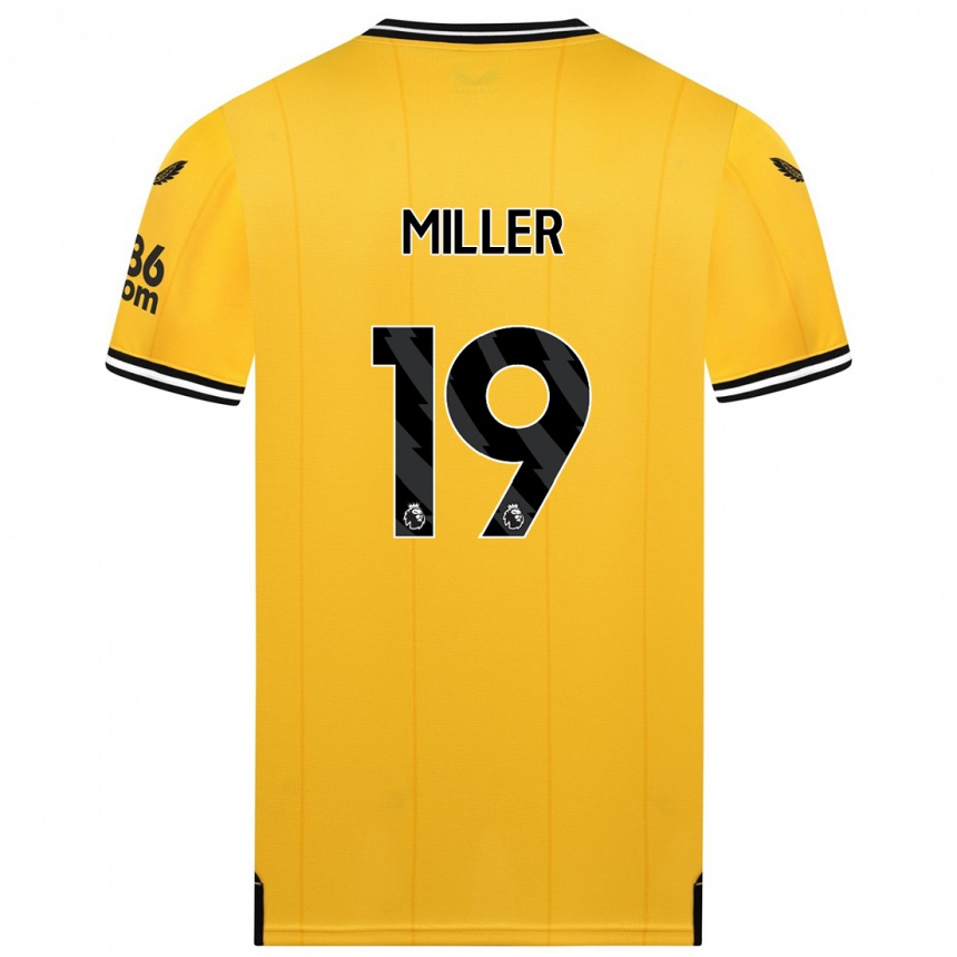 Mujer Fútbol Camiseta Ali Miller #19 Amarillo 1ª Equipación 2023/24 México