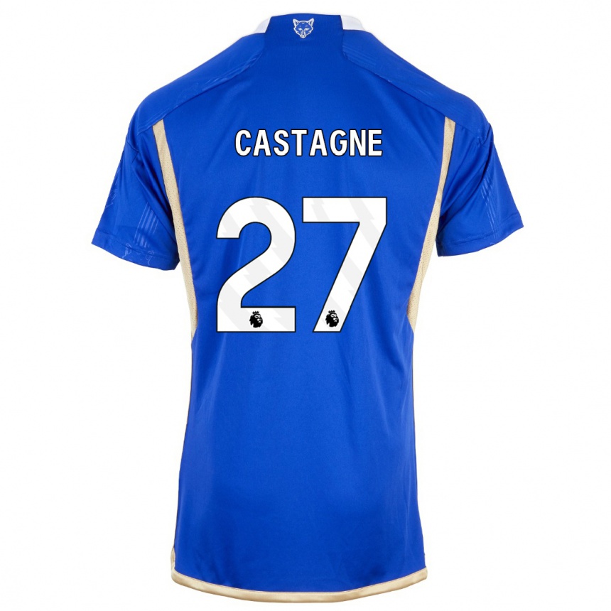 Mujer Fútbol Camiseta Timothy Castagne #27 Azul Real 1ª Equipación 2023/24 México