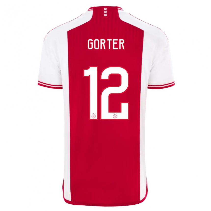Mujer Fútbol Camiseta Jay Gorter #12 Rojo Blanco 1ª Equipación 2023/24 México
