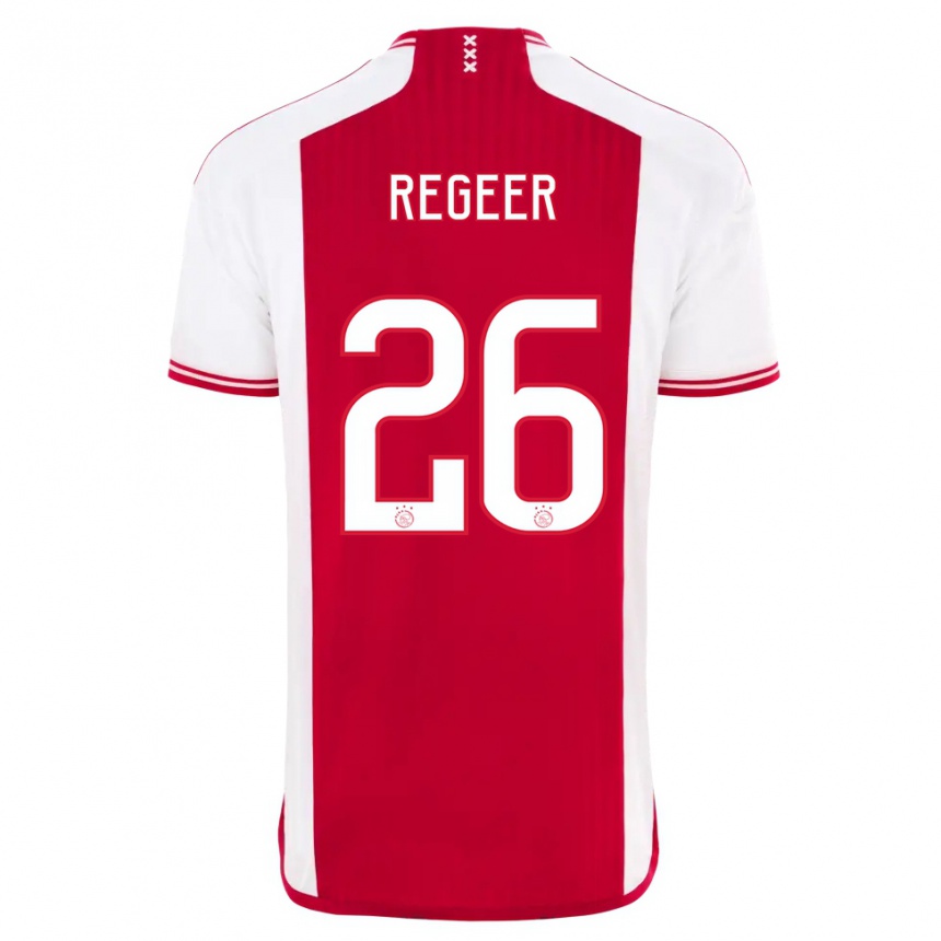 Mujer Fútbol Camiseta Youri Regeer #26 Rojo Blanco 1ª Equipación 2023/24 México