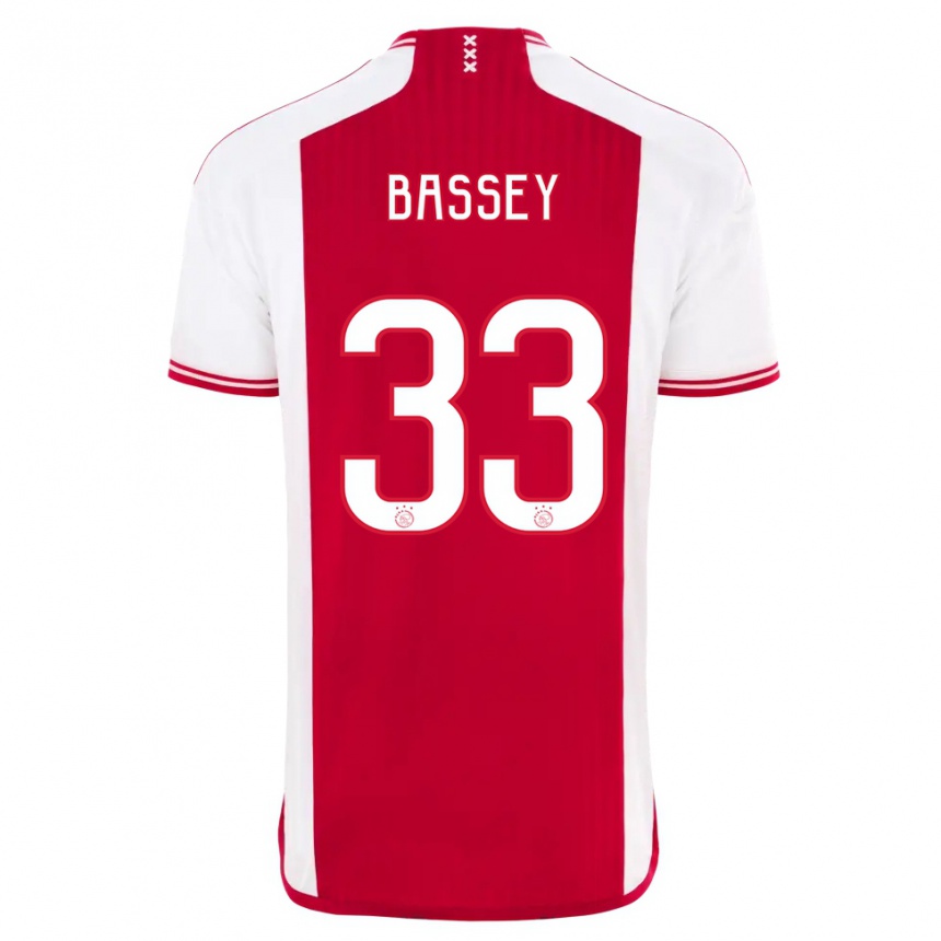 Mujer Fútbol Camiseta Calvin Bassey #33 Rojo Blanco 1ª Equipación 2023/24 México