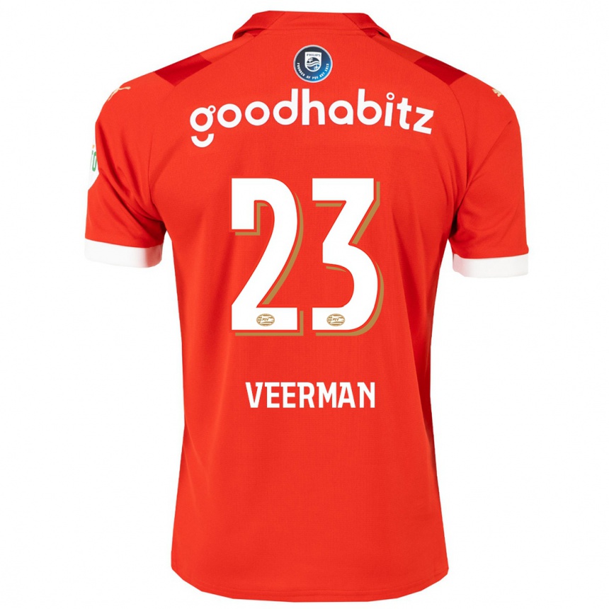 Mujer Fútbol Camiseta Joey Veerman #23 Rojo 1ª Equipación 2023/24 México