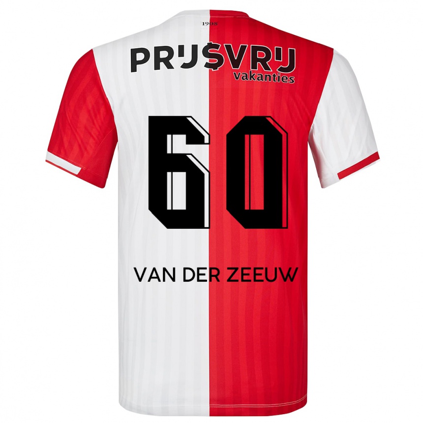Mujer Fútbol Camiseta Twan Van Der Zeeuw #60 Rojo Blanco 1ª Equipación 2023/24 México