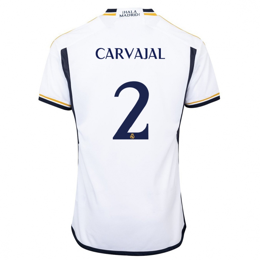 Mujer Fútbol Camiseta Daniel Carvajal #2 Blanco 1ª Equipación 2023/24 México