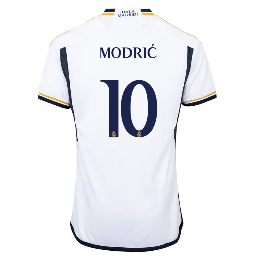 Mujer Fútbol Camiseta Luka Modric #10 Blanco 1ª Equipación 2023/24 México