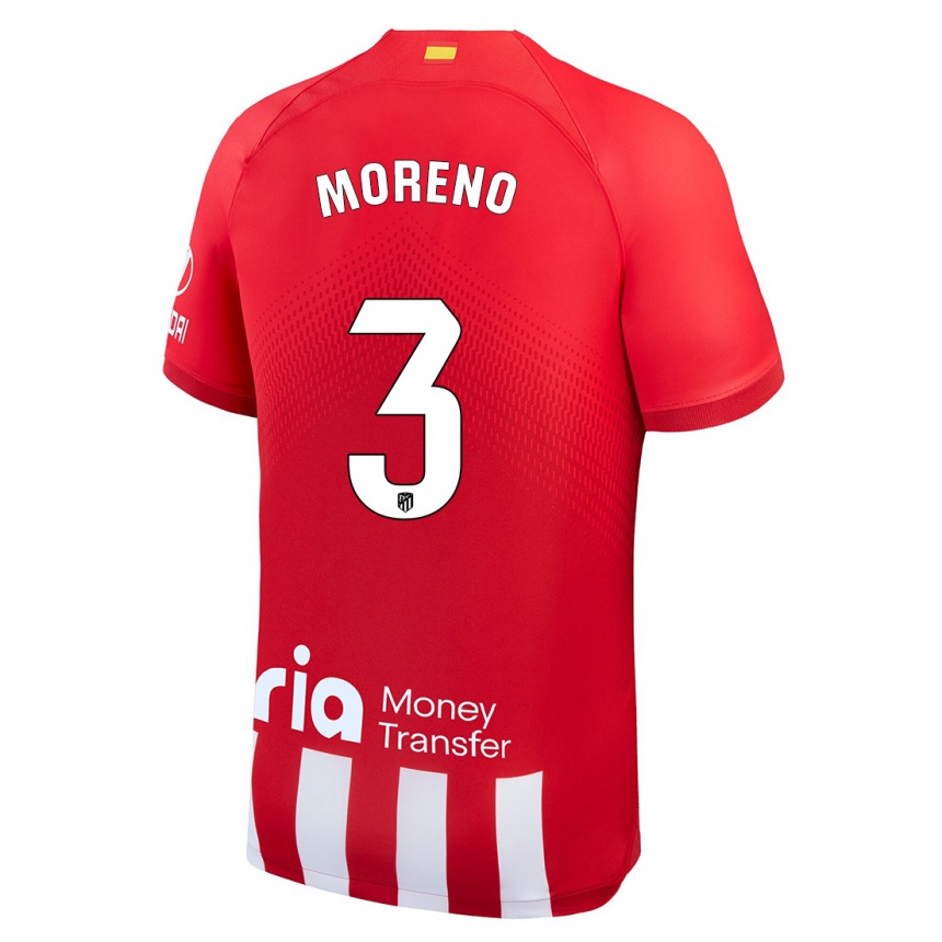 Mujer Fútbol Camiseta Marco Moreno #3 Rojo Blanco 1ª Equipación 2023/24 México