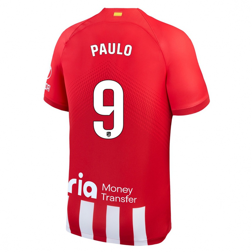 Mujer Fútbol Camiseta Marcos Paulo #9 Rojo Blanco 1ª Equipación 2023/24 México