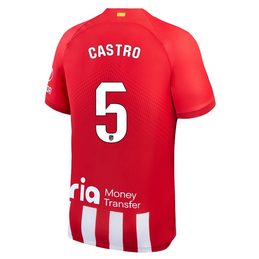 Mujer Fútbol Camiseta Oscar Castro #5 Rojo Blanco 1ª Equipación 2023/24 México