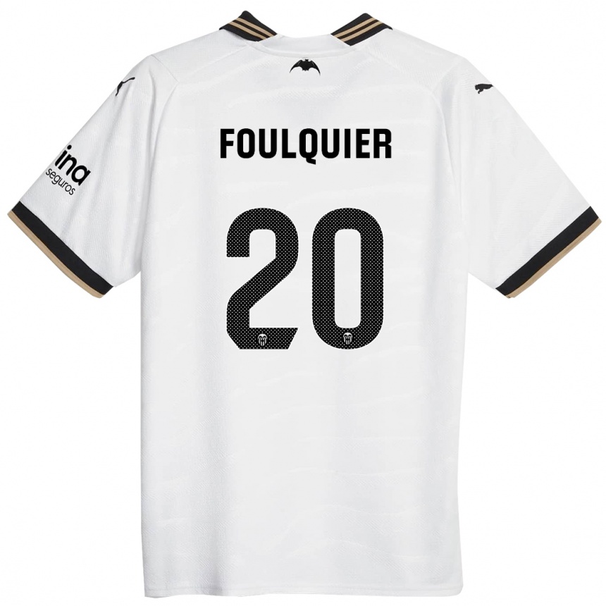 Mujer Fútbol Camiseta Dimitri Foulquier #20 Blanco 1ª Equipación 2023/24 México