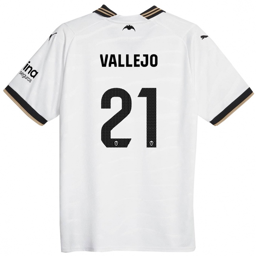 Mujer Fútbol Camiseta Manu Vallejo #21 Blanco 1ª Equipación 2023/24 México