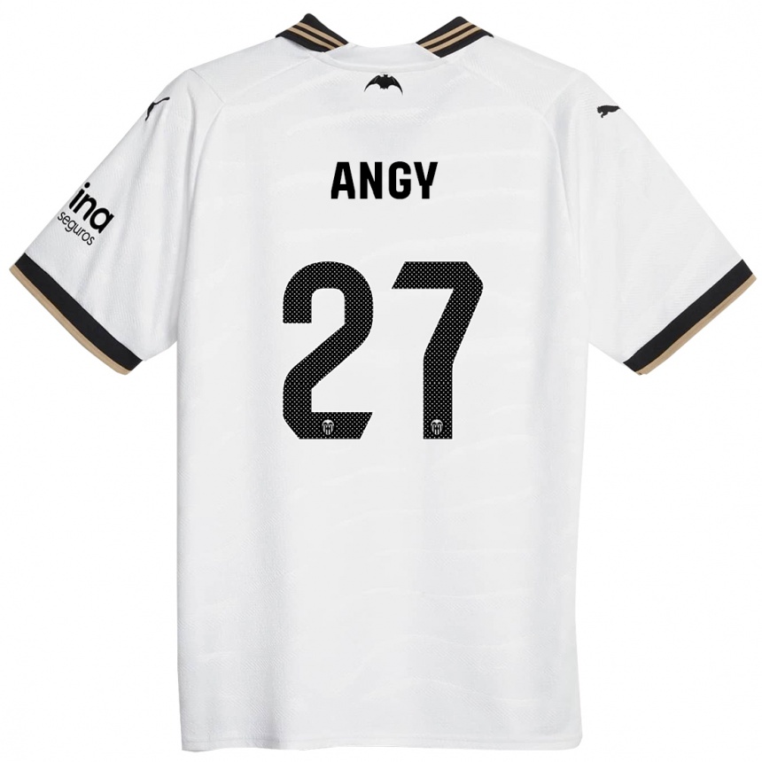Mujer Fútbol Camiseta Angy #27 Blanco 1ª Equipación 2023/24 México