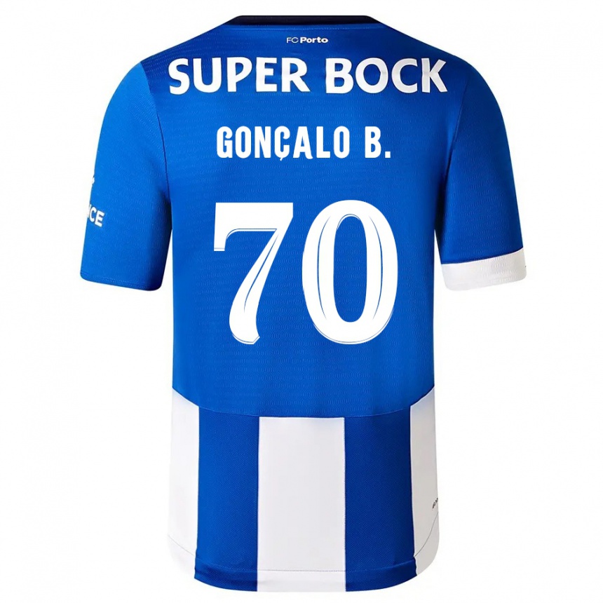 Mujer Fútbol Camiseta Goncalo Borges #70 Azul Blanco 1ª Equipación 2023/24 México