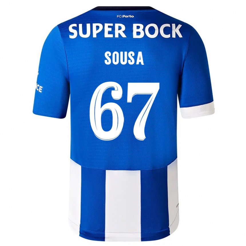 Mujer Fútbol Camiseta Vasco Sousa #67 Azul Blanco 1ª Equipación 2023/24 México